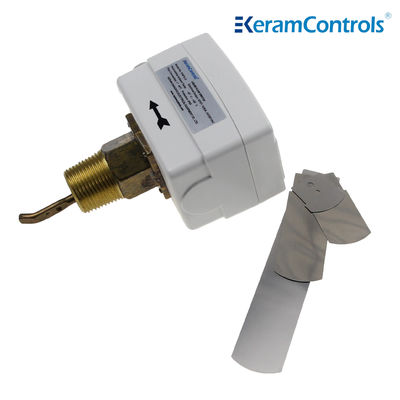 OEM IP65 Brass Liquid Flow Switches 24V 15A Untuk Pemanasan AC
