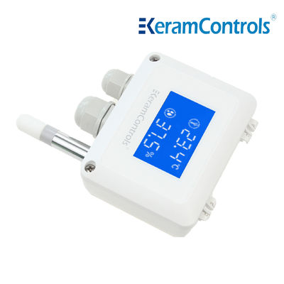 4-20mA LCD Display Temp Humidity Transmitter Untuk Rumah Kaca