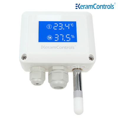 4-20mA LCD Display Temp Humidity Transmitter Untuk Rumah Kaca