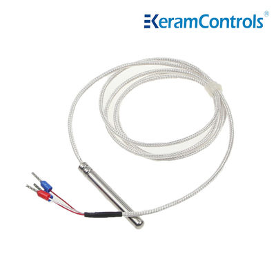 PTFE PT100 PT1000 Sensor Suhu Tahan Air 2 Kawat
