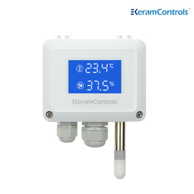 4-20mA IP65 Tekanan Suhu Sensor Kelembaban Saluran Udara Dipasang