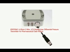 KDP210AC 4-20mA 2 Wire LCD Display Hvac Differensial Pressure Transmitter Untuk Kamar Bersih Farmasi