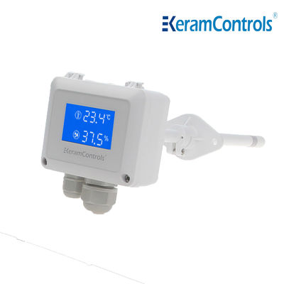 Transmitter suhu digital yang dipasang di saluran udara 0-10V M16