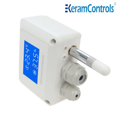 Transmitter suhu digital yang dipasang di saluran udara 0-10V M16